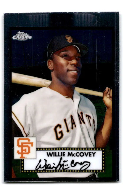 Baseball card of Willie McCovey from 2021 Topps Chrome Platinum Anniversary