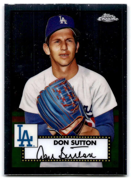 Don Sutton Los Angeles Dodgers Baseball Card from 2021 Topps Chrome Platinum Anniversary