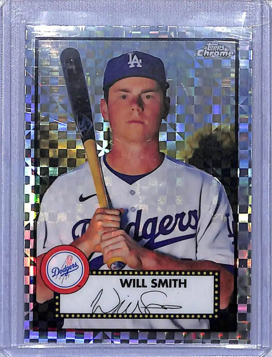 2021 Topps Chrome Platinum Anniversary Refractor Prism Will Smith baseball card