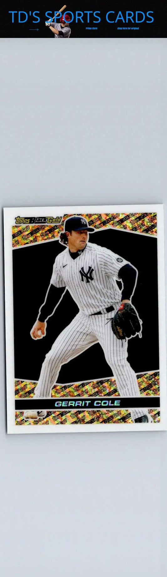 Gerrit Cole baseball card from 2021 Topps Chrome Update #BGC-11 Topps Black Gold