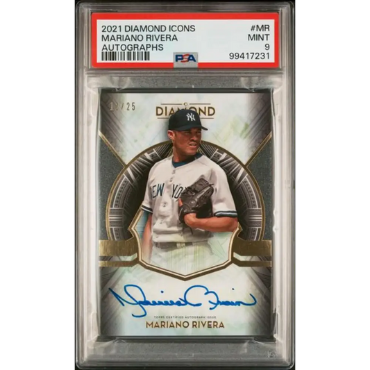 2021 Topps Diamond Icons #MR Mariano Rivera PSA 9 MINT Auto 12/25 New York Yankees Baseball Card