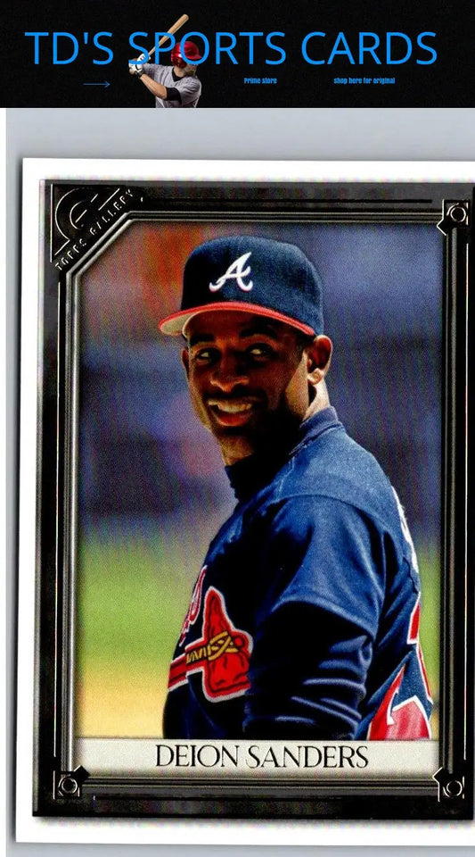Deion Sanders baseball card from 2021 Topps Gallery trading cards collection