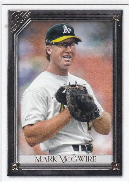 Baseball card of Mark McGwire Oakland Athletics in Topps Gallery 2021 uniform