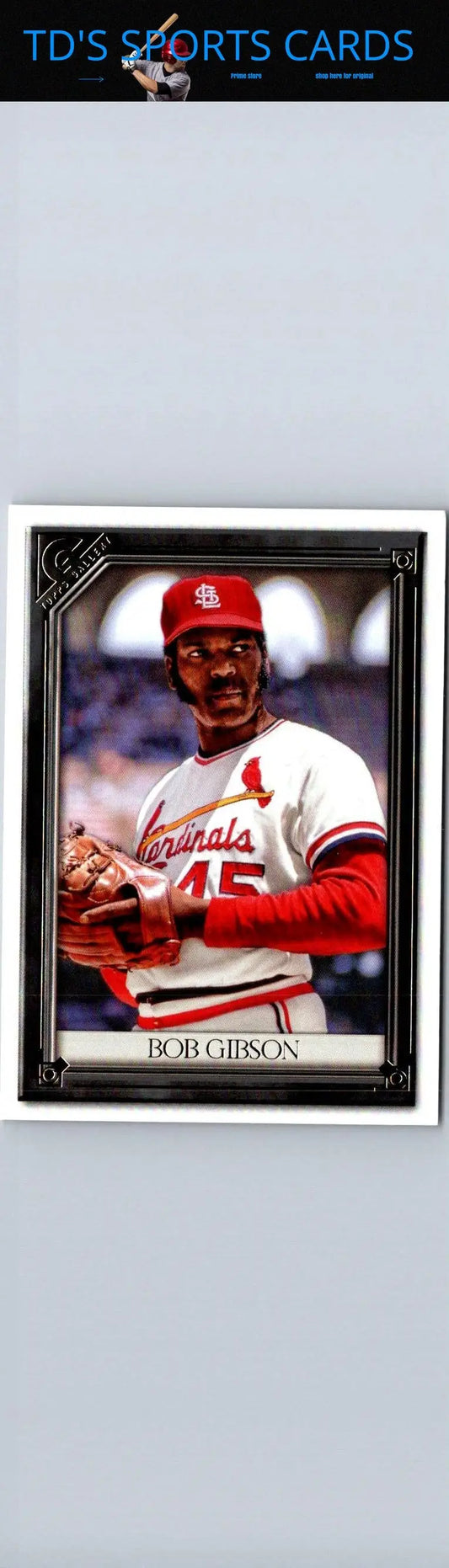 Bob Gibson baseball card from 2021 Topps Gallery trading cards collection