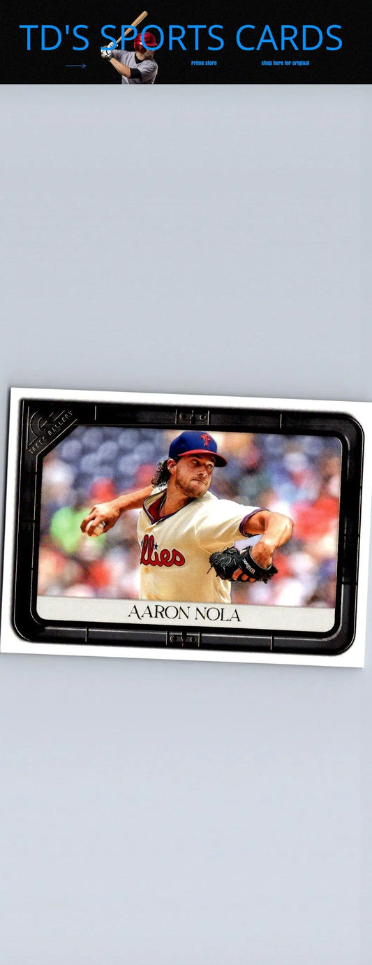 Aaron Nola baseball card from 2021 Topps Gallery series for collectors
