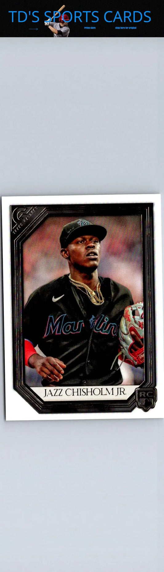 Jazz Chisholm Jr. baseball card from 2021 Topps Gallery trading cards collection