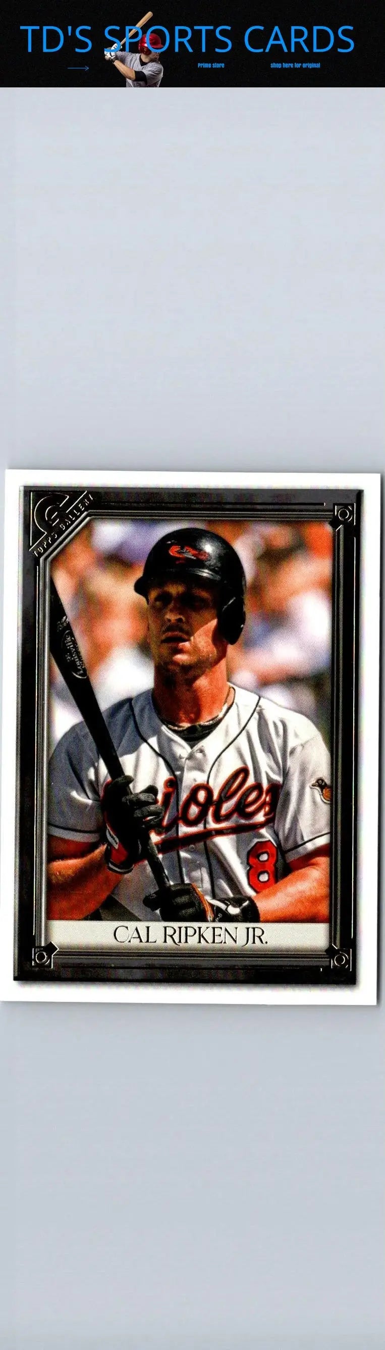Cal Ripken Jr. baseball card from 2021 Topps Gallery trading cards collection