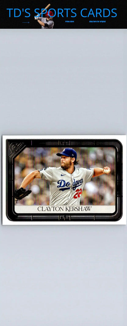 Clayton Kershaw baseball card from 2021 Topps Gallery product design