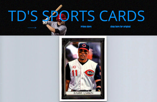 Barry Larkin baseball card 2021 Topps Gallery Printer Proof featuring Barry Larkin