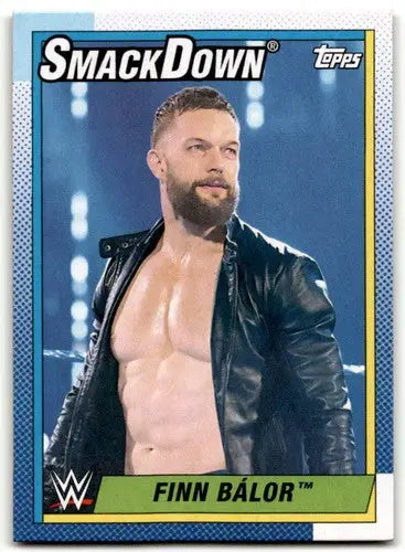 Finn Bálor wrestling card from 2021 Topps Heritage with original gloss by Simply Sandoval