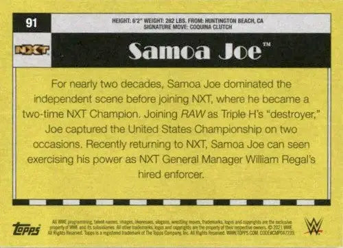 2021 Topps Heritage #91 Samoa Joe NM-MT - Trading Cards