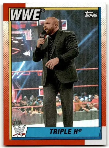 2021 Topps Heritage Rainbow Foil Triple H Wrestling Card NM-MT RC Rookie ID 43808