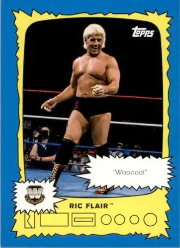 Ric Flair wrestling card from 2021 Topps Heritage Superstars Speak with original gloss