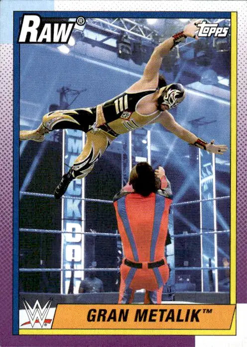 Heritage WWE Gran Metalik wrestling card from 2021 Topps Heritage collection