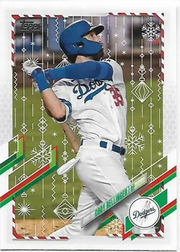 Cody Bellinger baseball card from 2021 Topps Holiday Mega Box NM-MT Dodgers original gloss