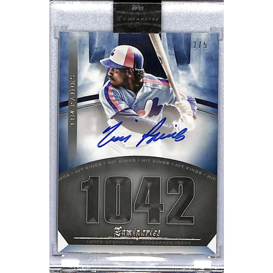 2021 Topps Luminaries Hit Kings Blue #HK-TR Tim Raines NM-MT Auto 2/5 Montreal Expos Baseball Card