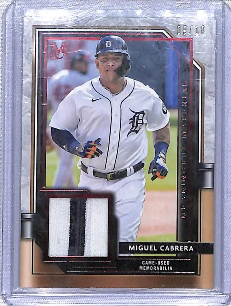 Miguel Cabrera Detroit Tigers card from Topps Museum Collection Meaningful Material 08/10