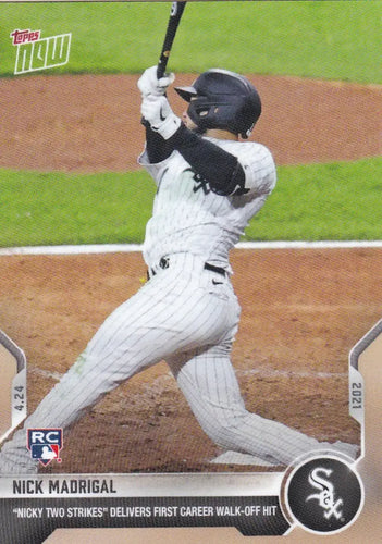 Nick Madrigal baseball card from 2021 Topps Now Chicago White Sox edition