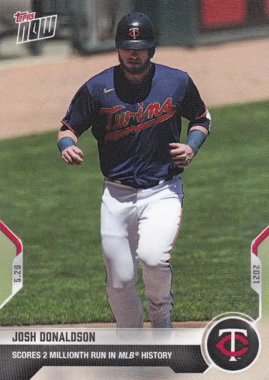2021 TOPPS NOW #281 Josh Donaldson - Minnesota Twins baseball card display image