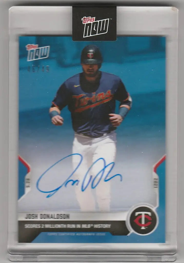 Autographed 2021 Topps Now Josh Donaldson Toronto Blue Jays trading card 46/49