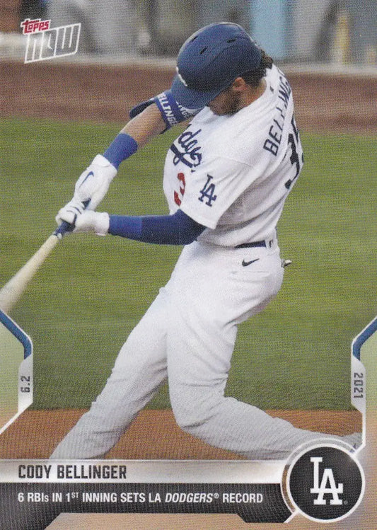 2021 Topps Now #299 Cody Bellinger baseball card for Los Angeles Dodgers fans