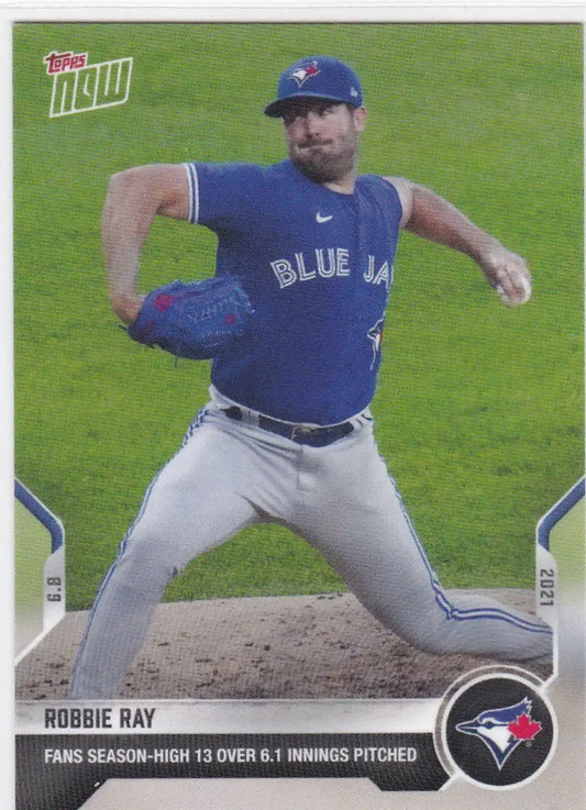 Robbie Ray baseball card from 2021 Topps Now, featuring Toronto Blue Jays player
