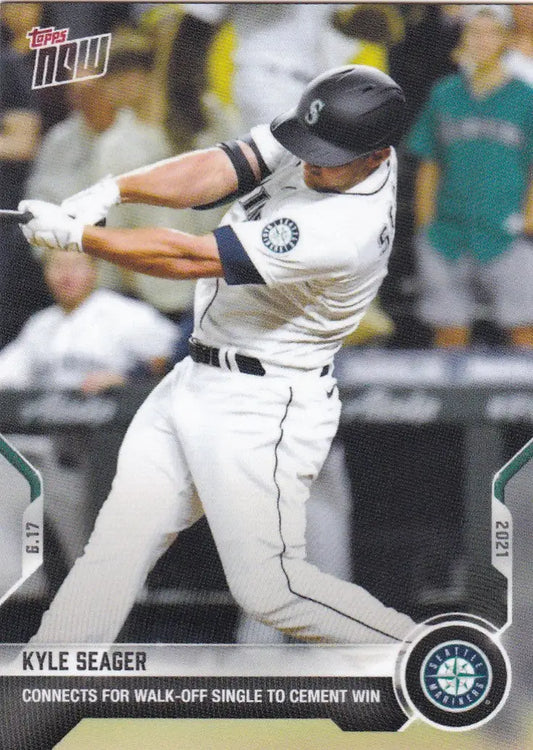 Kyle Seager baseball card from 2021 TOPPS NOW featuring Seattle Mariners player