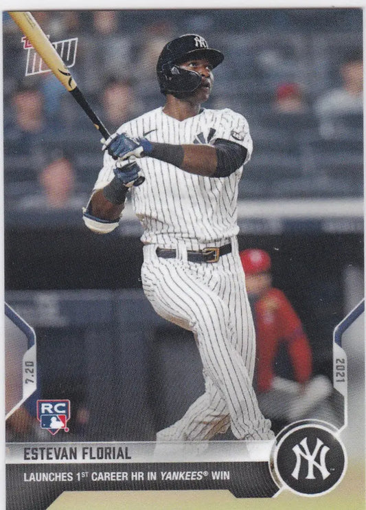 Estevan Florial baseball card from 2021 TOPPS NOW for New York Yankees trading cards