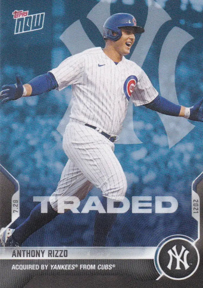 Anthony Rizzo baseball card from 2021 Topps Now for New York Yankees trading cards