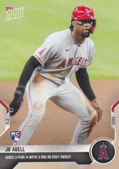 Jo Adell baseball card from 2021 TOPPS NOW #611, a must-have for Adell-Angels fans