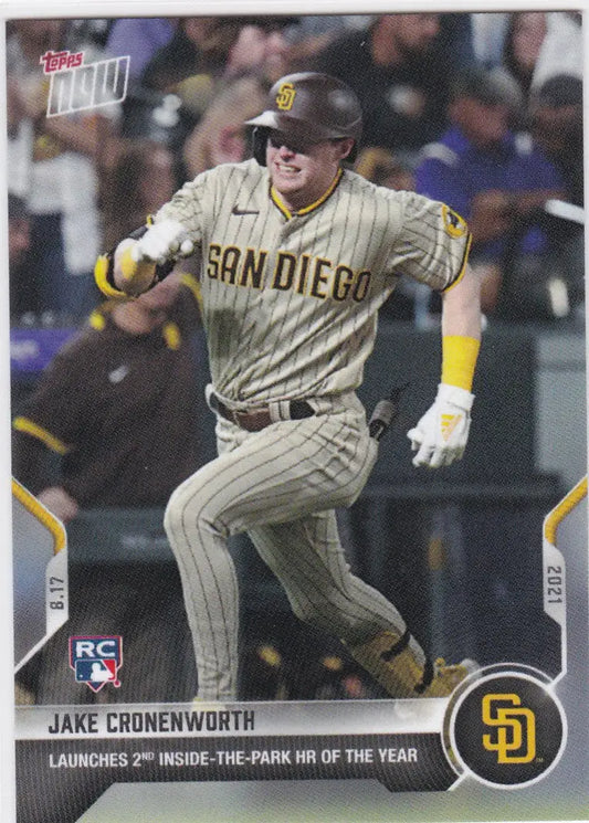 Jake Cronenworth baseball card from 2021 TOPPS NOW, San Diego Padres collectible