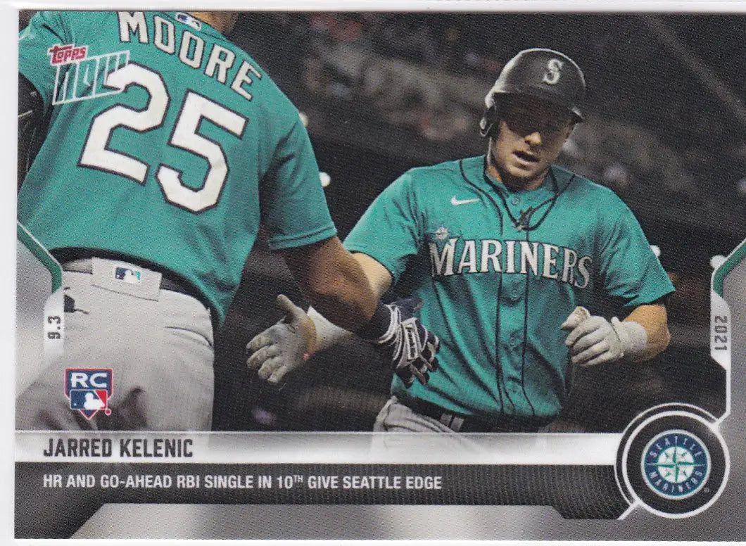 Jarred Kelenic Seattle Mariners baseball card from 2021 TOPPS NOW #751 representing Kelenic- Seattle Mariners