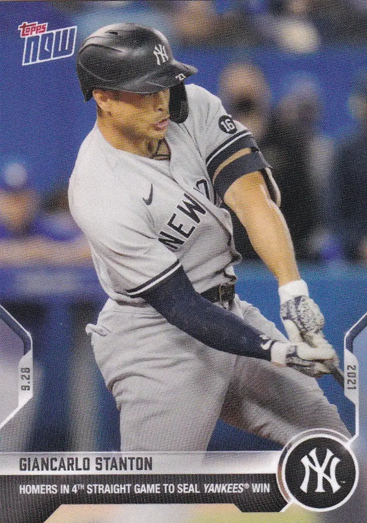 Giancarlo Stanton baseball card 2021 TOPPS NOW New York Yankees collectible