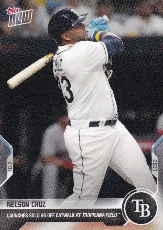 Baseball card of Nelson Cruz from Tampa Bay Rays 2021 TOPPS NOW series