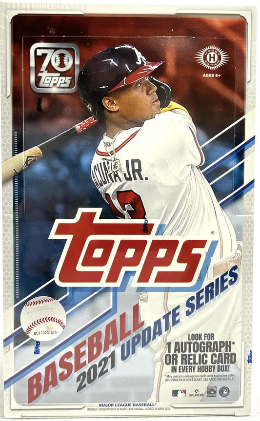 2021 Topps Update Series Baseball Hobby Box with red and gold parallels