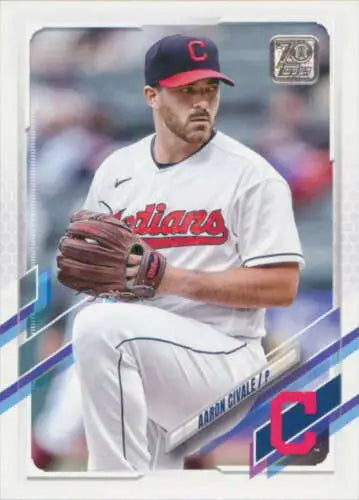 Aaron Civale baseball card 2021 Topps Update #US113 original gloss NM-MT Indians