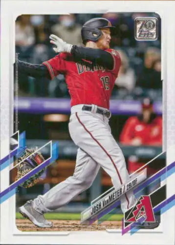 Baseball card featuring Josh VanMeter in original gloss from 2021 Topps Update US32