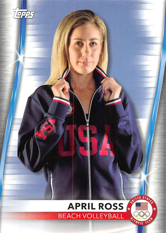 April Ross beach volleyball trading card from 2021 Topps US Olympics Paralympics team