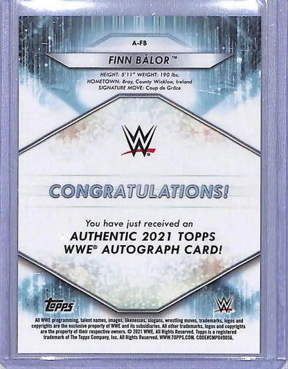 Finn Bálor 2021 Topps WWE autograph trading card A-FB Finn Bálor NM-MT 099/150