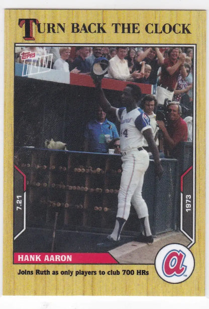 2021 TURN BACK THE CLOCK #112 HANK AARON- ATLANTA BRAVES