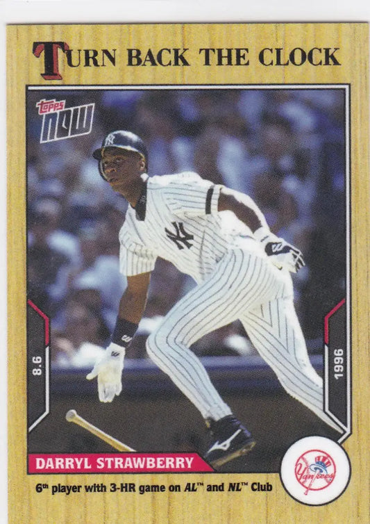 2021 TURN BACK THE CLOCK #128 DARRYL STRAWBERRY- NEW YORK YANKEES
