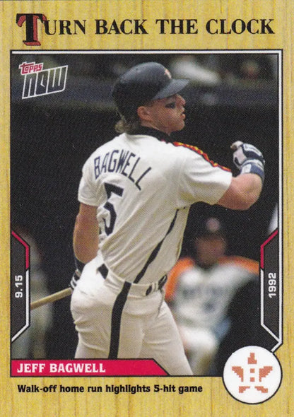 Baseball trading card featuring Jeff Bagwell from Houston Astros 2021 TURN BACK THE CLOCK