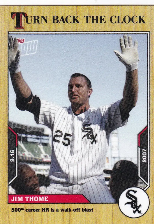 Baseball trading card featuring Jim Thome of the Chicago White Sox for 2021 TURN BACK THE CLOCK