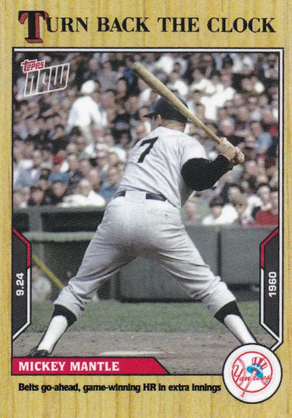 Vintage Mickey Mantle baseball card featuring batting stance for New York Yankees collectibles
