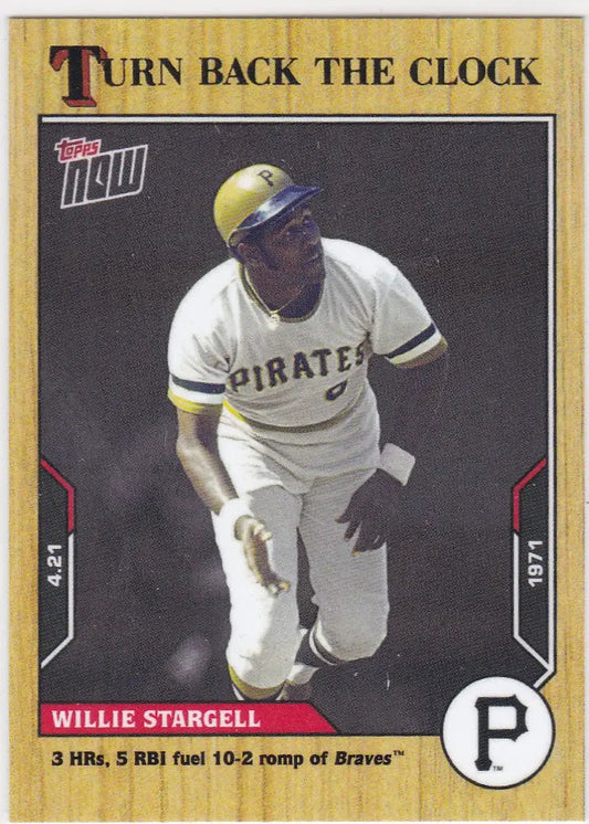 Baseball trading card of Willie Stargell Pittsburgh Pirates in 2021 TURN BACK THE CLOCK series