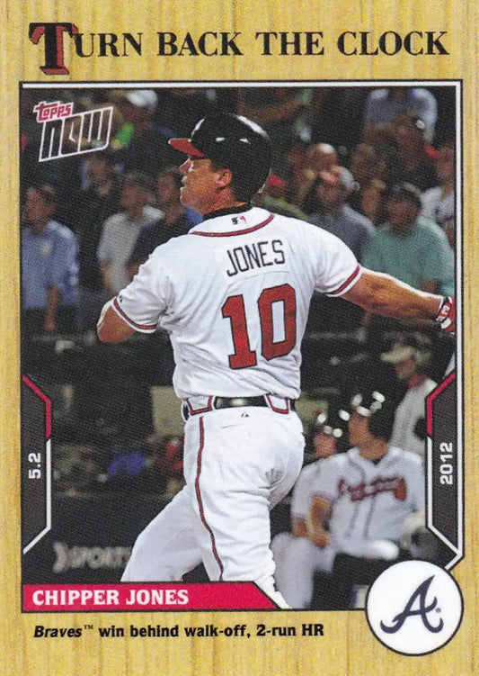 Baseball card featuring Chipper Jones- Atlanta Braves from 2021 Turn Back the Clock series