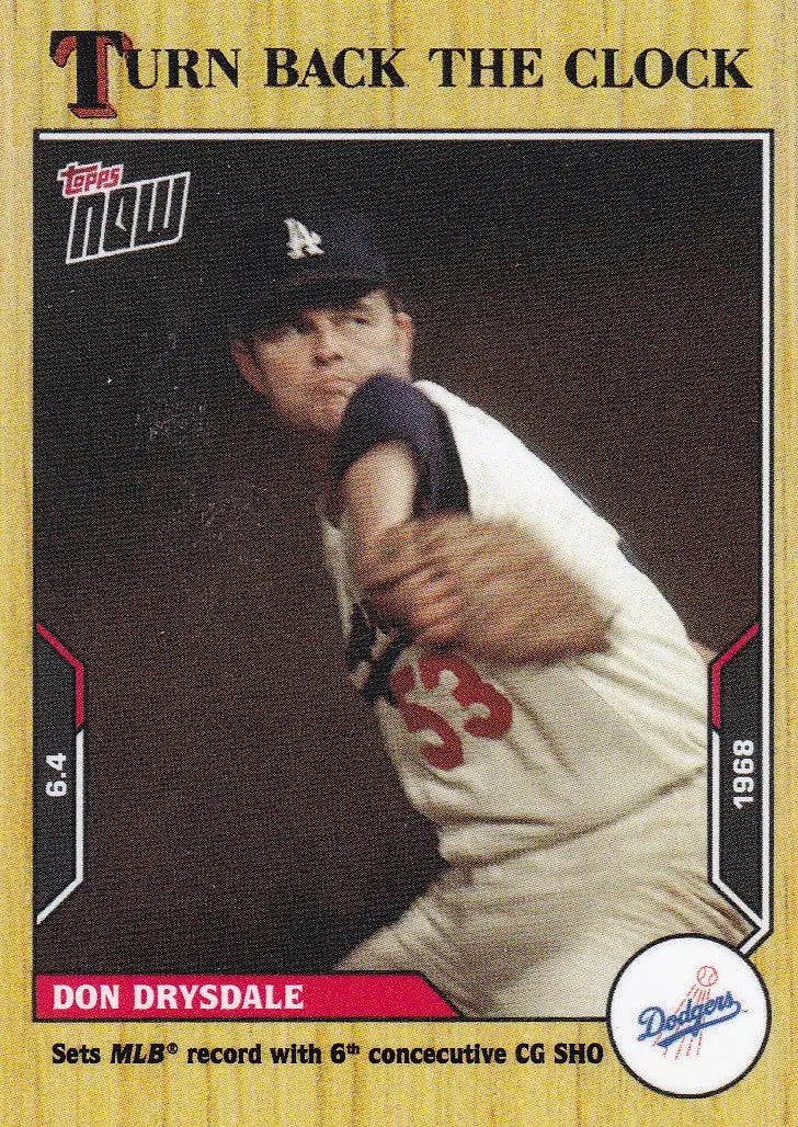 2021 TURN BACK THE CLOCK #65 DON DRYSDALE- LOS ANGELES DODGERS