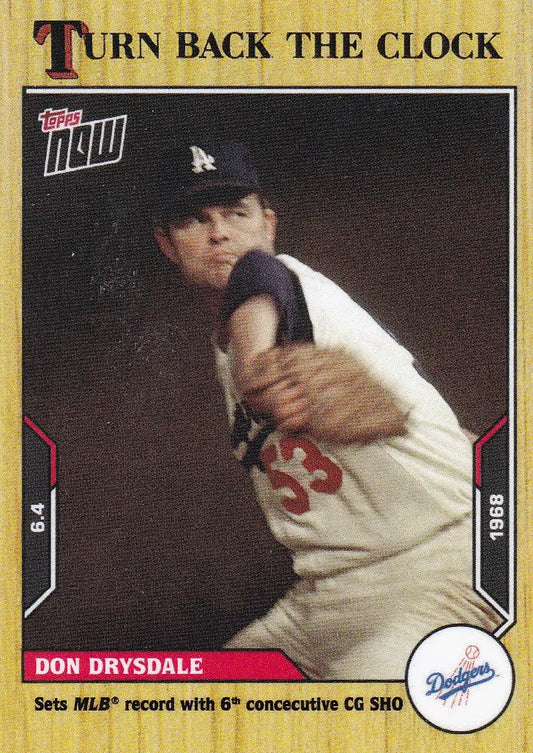 2021 TURN BACK THE CLOCK #65 DON DRYSDALE- LOS ANGELES DODGERS