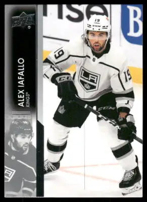2021 Upper Deck Alex Iafallo #83 hockey trading card featuring Los Angeles Kings player