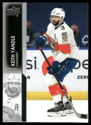 Hockey trading card featuring Keith Yandle from 2021 Upper Deck Keith Yandle series